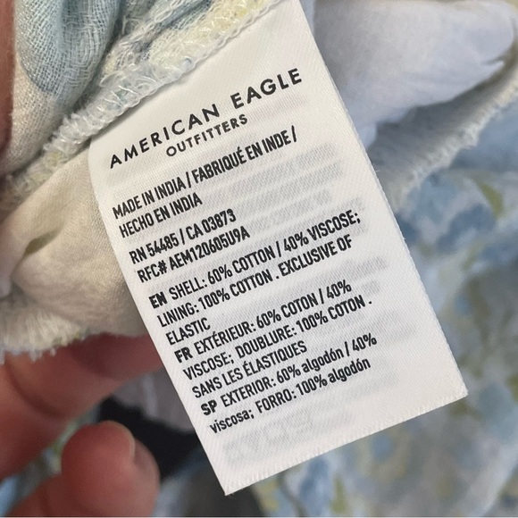 American Eagle Large Tall Floral Cut-Out Tie-Front Romper Beach summer - Picture 13 of 14